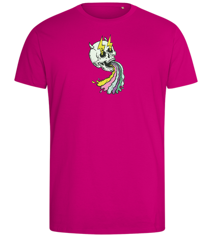 Rainbow Skull Design - Comfort men's fitted t-shirt_FUCHSIA_front