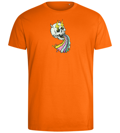 Rainbow Skull Design - Comfort men's fitted t-shirt_ORANGE_front