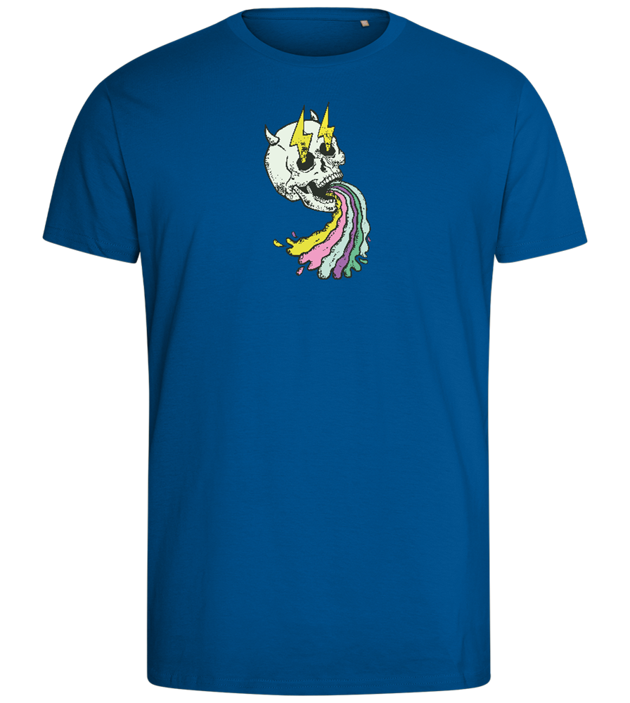 Rainbow Skull Design - Comfort men's fitted t-shirt_ROYAL_front