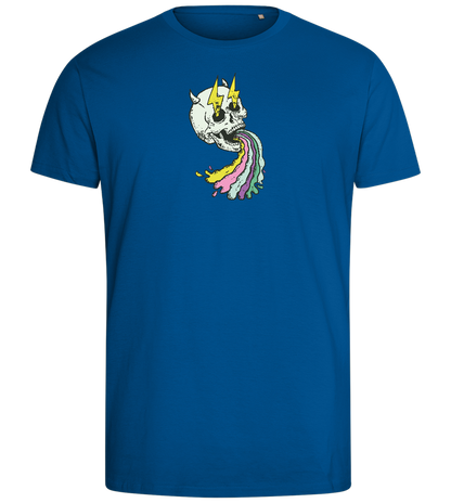 Rainbow Skull Design - Comfort men's fitted t-shirt_ROYAL_front