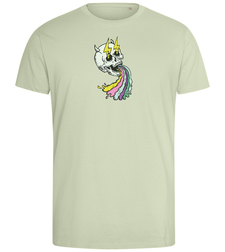 Rainbow Skull Design - Comfort men's fitted t-shirt_SILESTONE_front