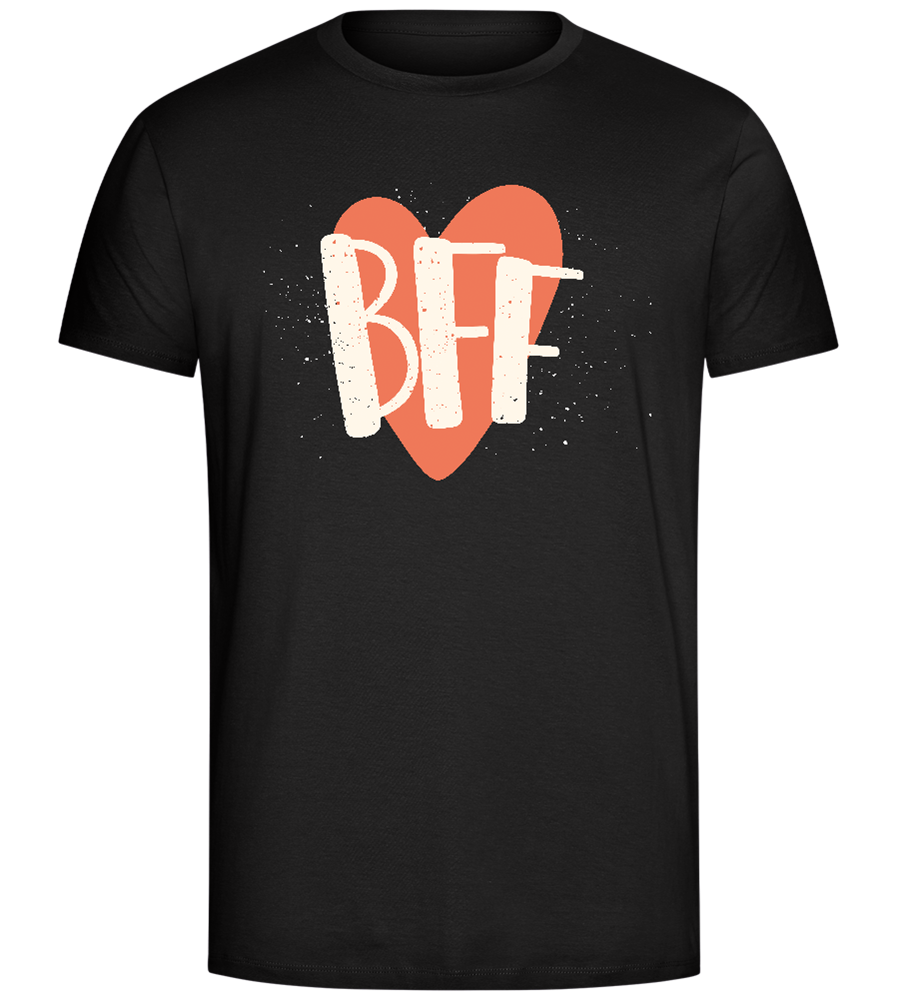 BFF Heart Design - Comfort Unisex T-Shirt_DEEP BLACK_front