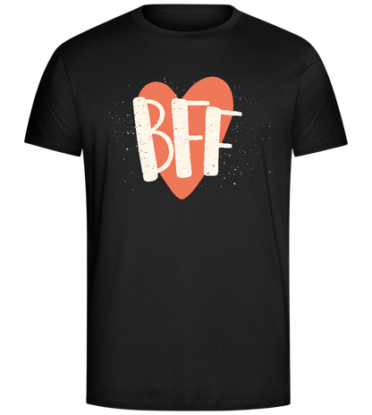 BFF Heart Design - Comfort Unisex T-Shirt_DEEP BLACK_front