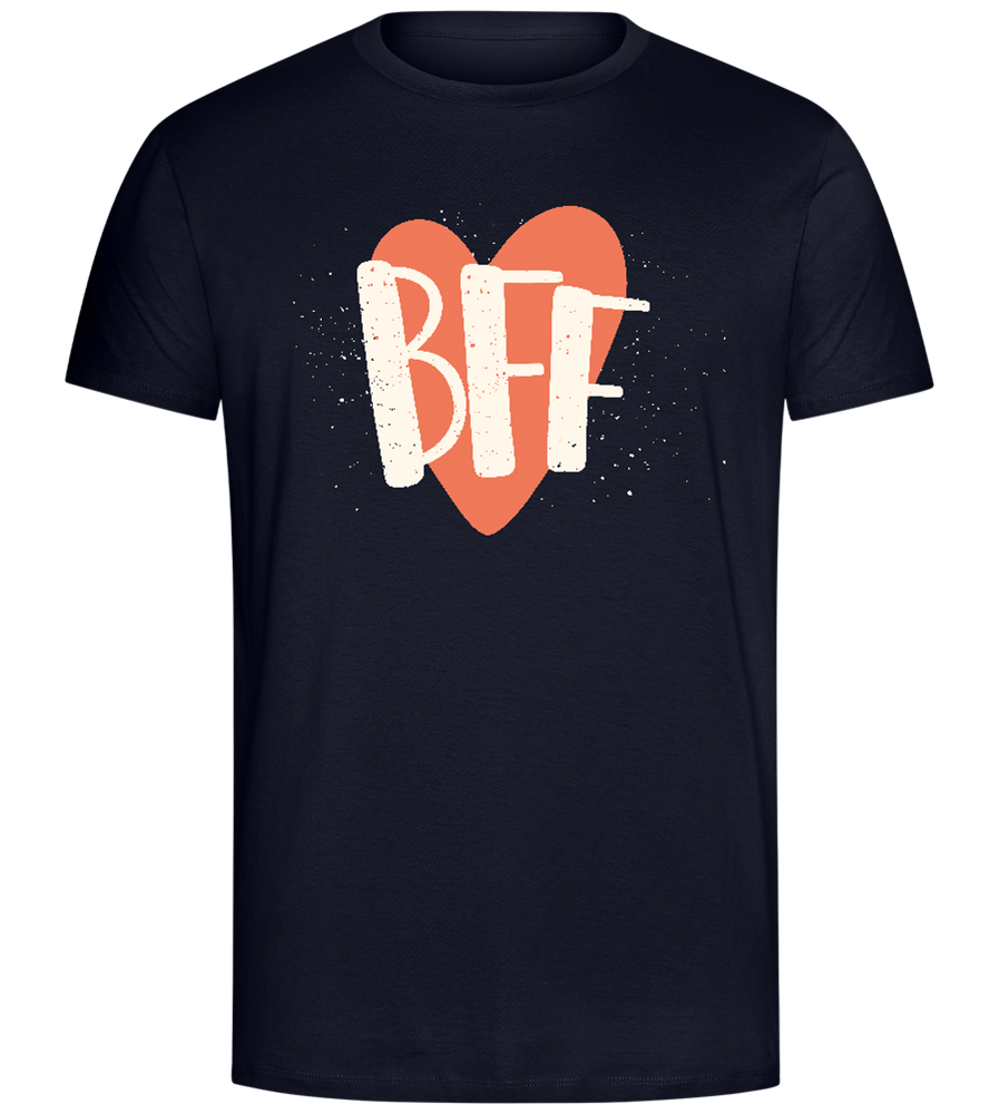 BFF Heart Design - Comfort Unisex T-Shirt_FRENCH NAVY_front