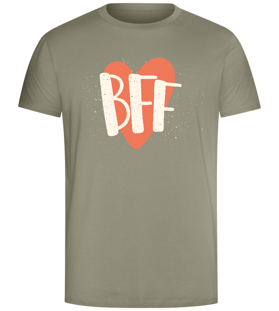 BFF Heart Design - Comfort Unisex T-Shirt_KHAKI_front