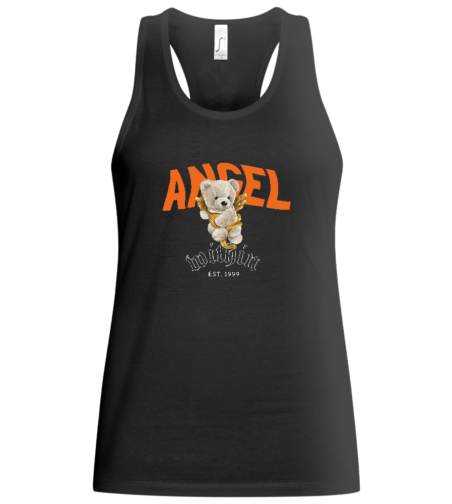 The Angel Within Design - Basic women's tank top_DEEP BLACK_front