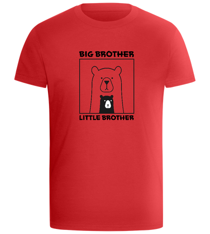 Big Brother Little Brother Design - Comfort boys fitted t-shirt_RED_front