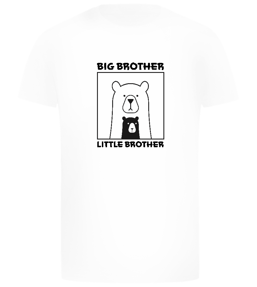 Big Brother Little Brother Design - Comfort boys fitted t-shirt_WHITE_front