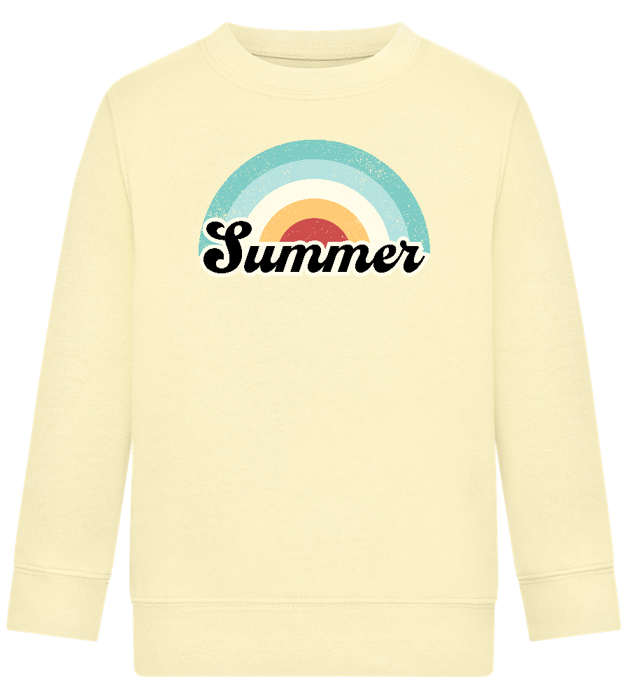 Summer Rainbow Design - Comfort Kids Sweater_AMARELO CLARO_front