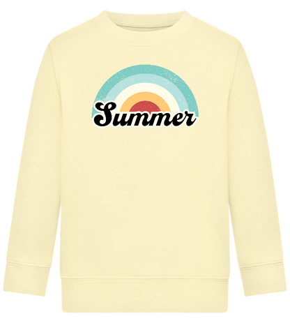 Summer Rainbow Design - Comfort Kids Sweater_AMARELO CLARO_front