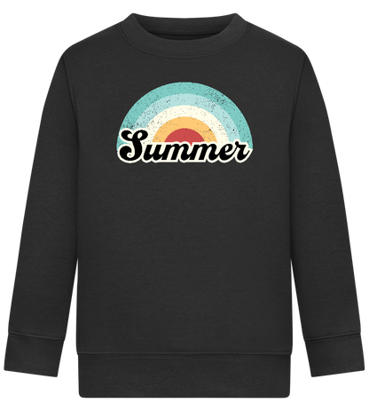 Summer Rainbow Design - Comfort Kids Sweater_BLACK_front