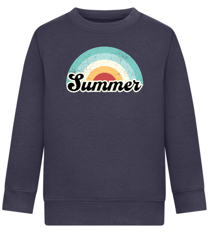 Summer Rainbow Design - Comfort Kids Sweater_FRENCH NAVY_front