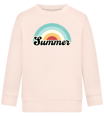 Summer Rainbow Design - Comfort Kids Sweater_LIGHT PEACH ROSE_front