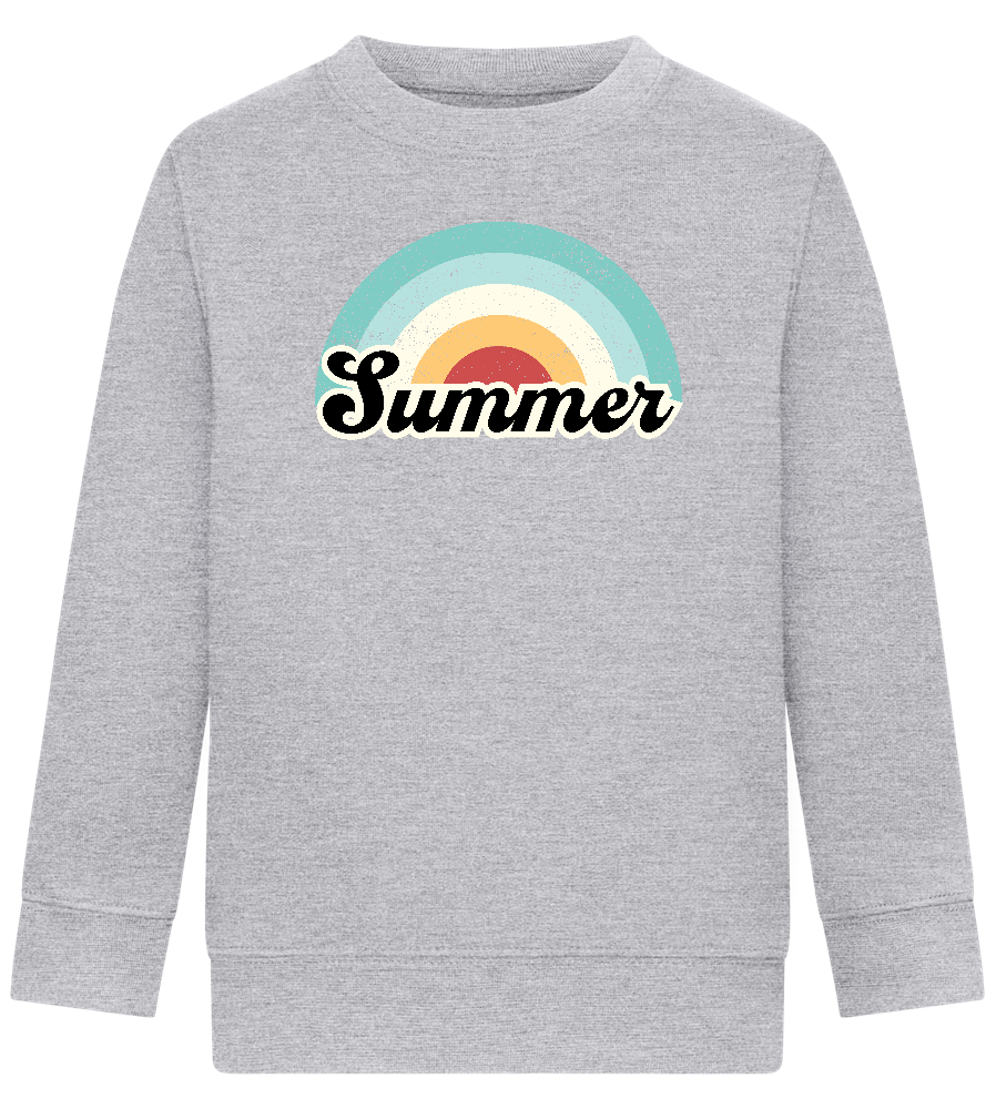 Summer Rainbow Design - Comfort Kids Sweater_ORION GREY II_front