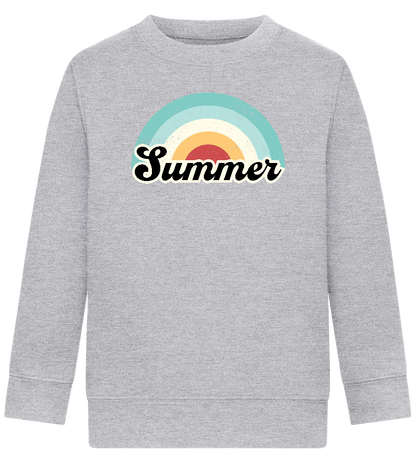 Summer Rainbow Design - Comfort Kids Sweater_ORION GREY II_front