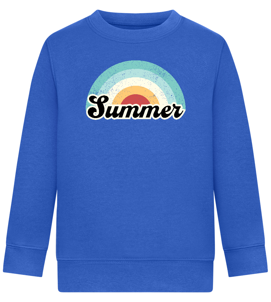 Summer Rainbow Design - Comfort Kids Sweater_ROYAL_front