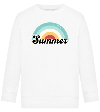 Summer Rainbow Design - Comfort Kids Sweater_WHITE_front