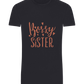 Bossy Sister Text Design - Basic Unisex T-Shirt_FRENCH NAVY_front