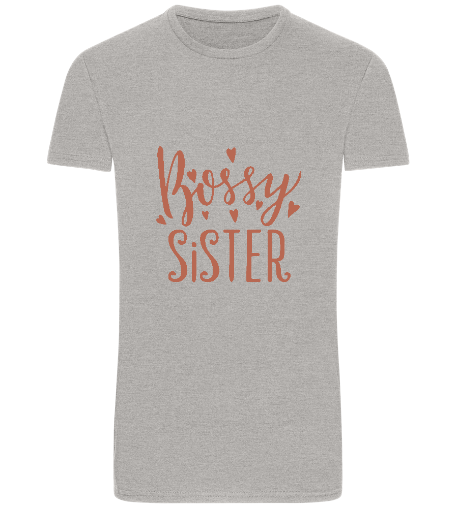 Bossy Sister Text Design - Basic Unisex T-Shirt_ORION GREY_front