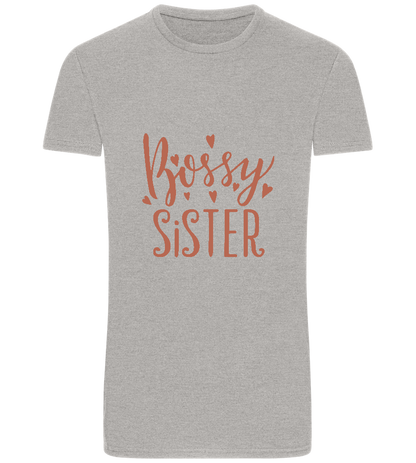 Bossy Sister Text Design - Basic Unisex T-Shirt_ORION GREY_front