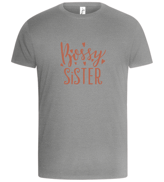 Bossy Sister Text Design - Basic Unisex T-Shirt_ORION GREY_front