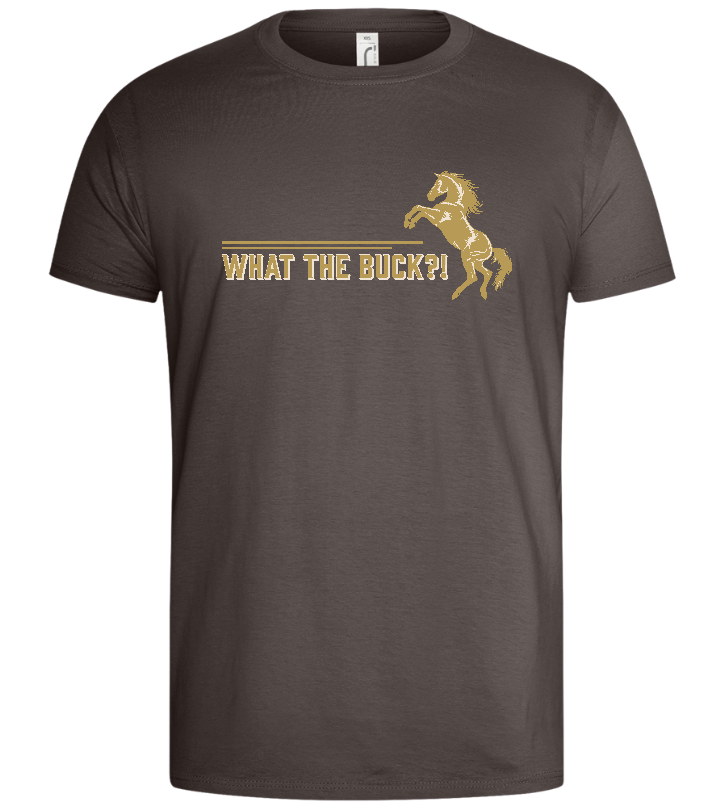 What The Buck Design - Basic men's t-shirt_DARK GRAY_front