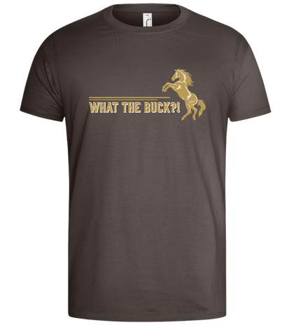 What The Buck Design - Basic men's t-shirt_DARK GRAY_front