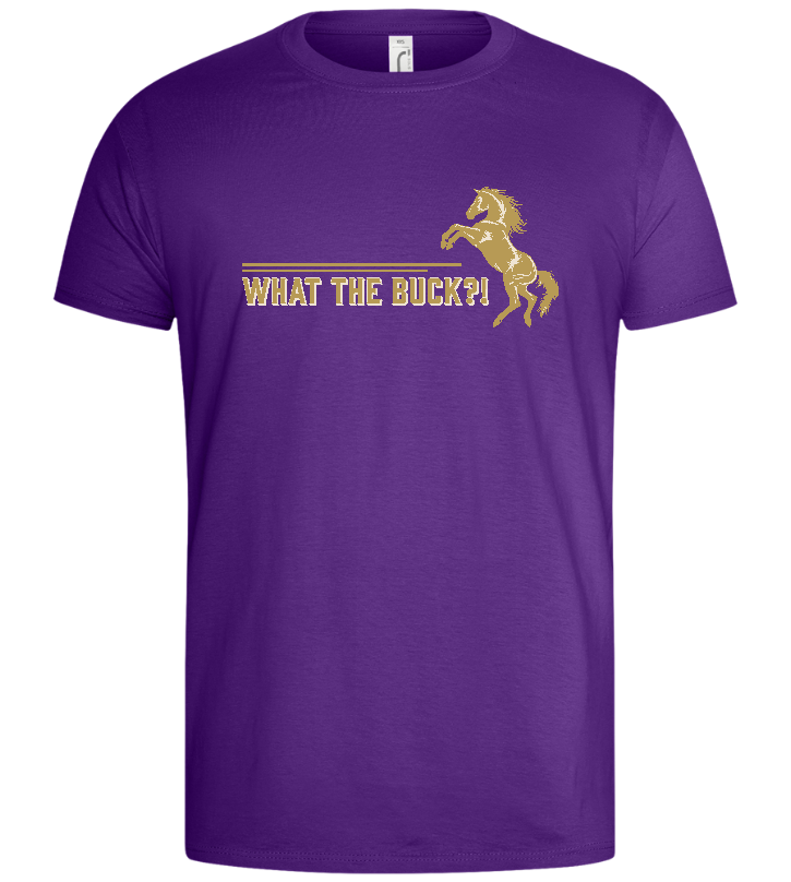 What The Buck Design - Basic men's t-shirt_DARK PURPLE_front