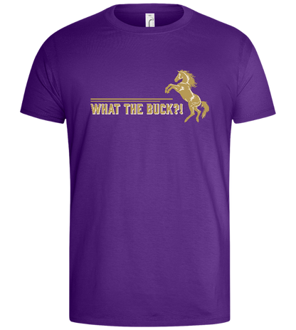 What The Buck Design - Basic men's t-shirt_DARK PURPLE_front