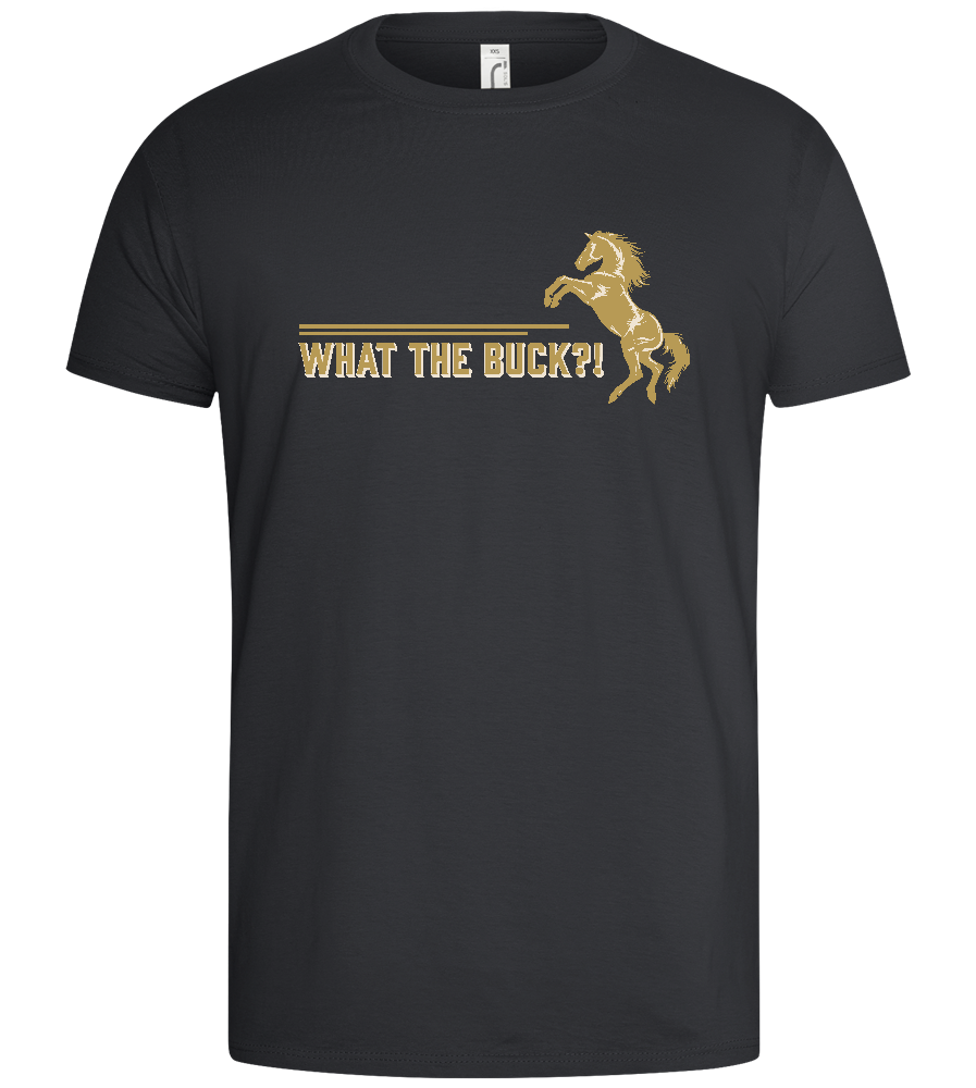 What The Buck Design - Basic men's t-shirt_DARK GRAY_front