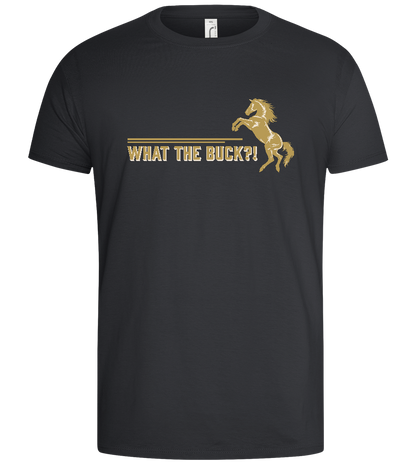 What The Buck Design - Basic men's t-shirt_DARK GRAY_front