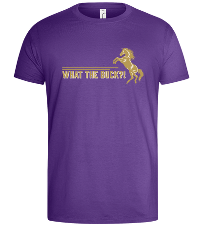 What The Buck Design - Basic men's t-shirt_DARK PURPLE_front