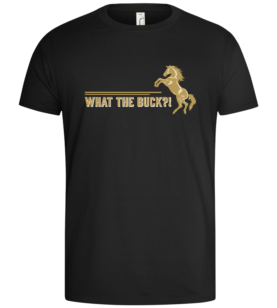 What The Buck Design - Basic men's t-shirt_DEEP BLACK_front