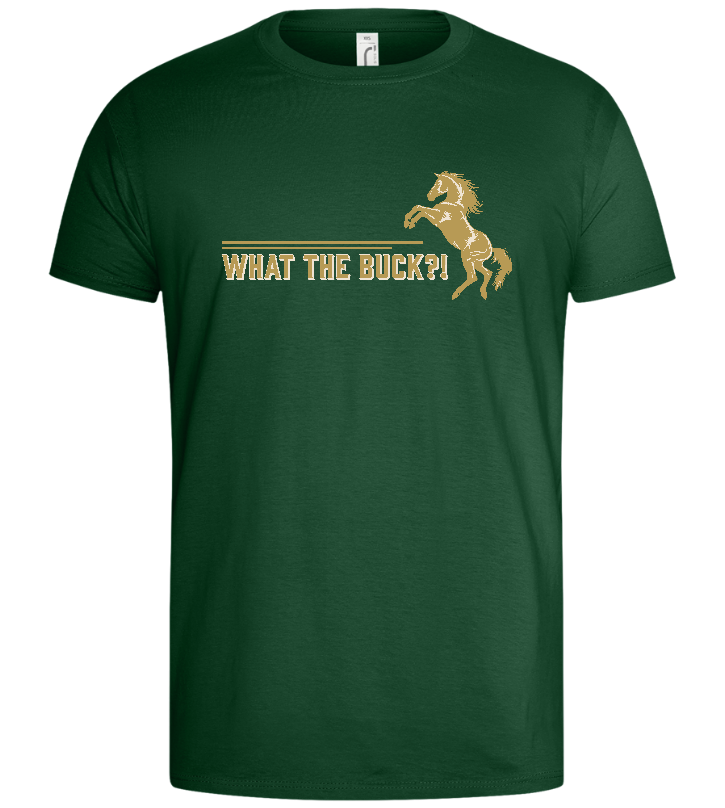 What The Buck Design - Basic men's t-shirt_GREEN BOTTLE_front