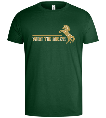 What The Buck Design - Basic men's t-shirt_GREEN BOTTLE_front