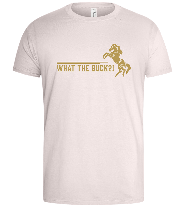 What The Buck Design - Basic men's t-shirt_LIGHT PINK_front