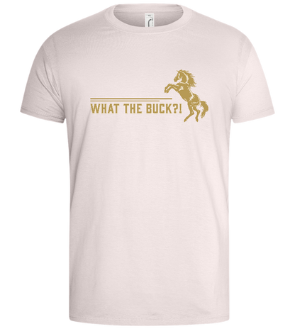 What The Buck Design - Basic men's t-shirt_LIGHT PINK_front