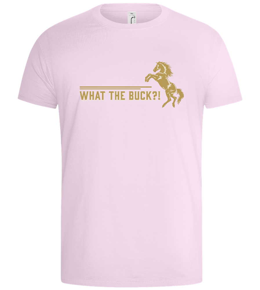 What The Buck Design - Basic men's t-shirt_LIGHT PINK_front