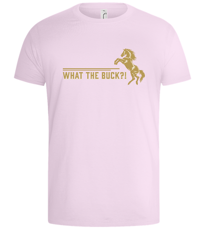 What The Buck Design - Basic men's t-shirt_LIGHT PINK_front