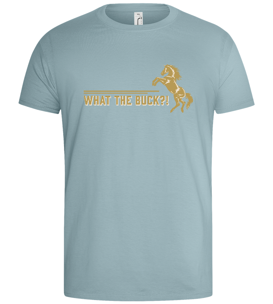 What The Buck Design - Basic men's t-shirt_MARINE_front