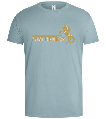 What The Buck Design - Basic men's t-shirt_MARINE_front