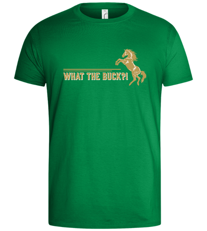 What The Buck Design - Basic men's t-shirt_MEADOW GREEN_front