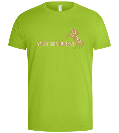 What The Buck Design - Basic men's t-shirt_MEADOW GREEN_front