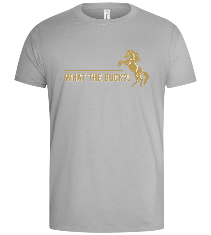 What The Buck Design - Basic men's t-shirt_PURE GRAY_front