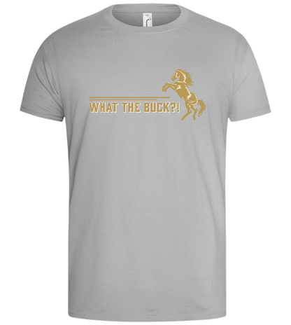 What The Buck Design - Basic men's t-shirt_PURE GRAY_front