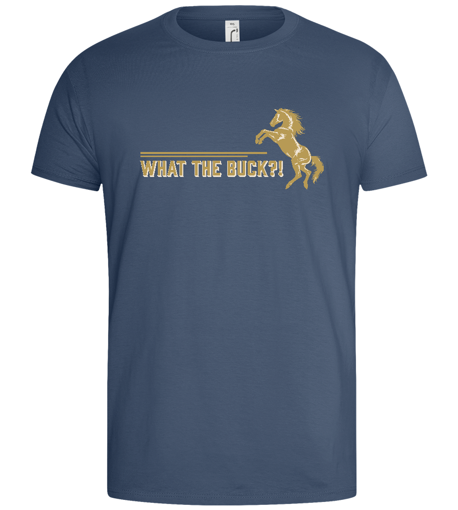 What The Buck Design - Basic men's t-shirt_ROYAL_front