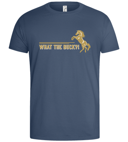 What The Buck Design - Basic men's t-shirt_ROYAL_front