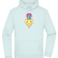 Rainbow Mushroom Smiley Design - Premium Essential Unisex Hoodie_ARCTIC BLUE_front