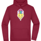 Rainbow Mushroom Smiley Design - Premium Essential Unisex Hoodie_BORDEAUX_front