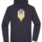 Rainbow Mushroom Smiley Design - Premium Essential Unisex Hoodie_FRENCH NAVY_front